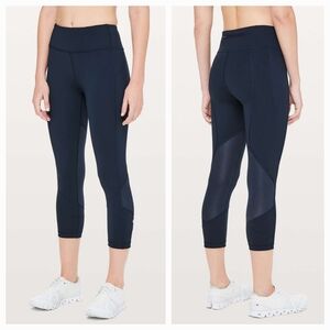 Lululemon Pace Rival Crop *Full-On Luxtreme 22" True Navy Sz4